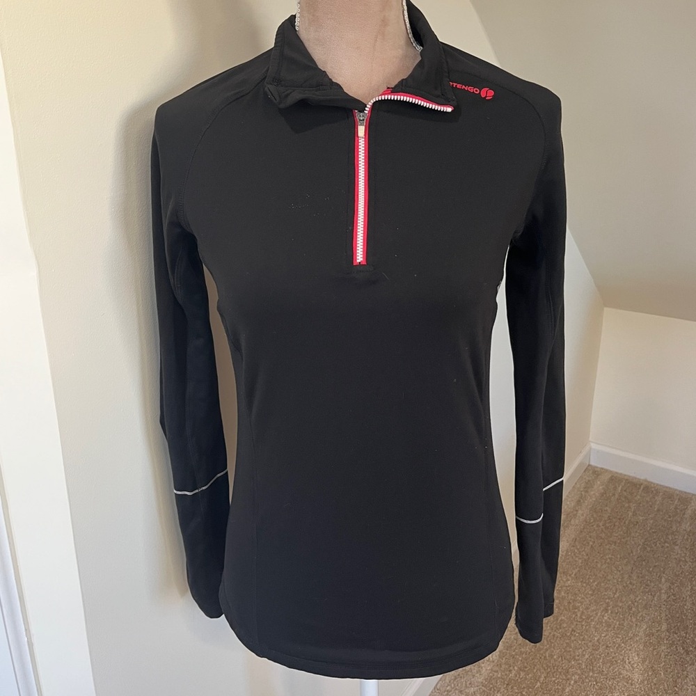 Artengo Black Long Sleeve Quarter Zip Warm Thin Running Layer Women’s Size XS